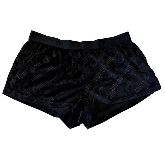 Juicy Couture Velour Black Short Shorts Size Large Women's - Picture 2 of 5